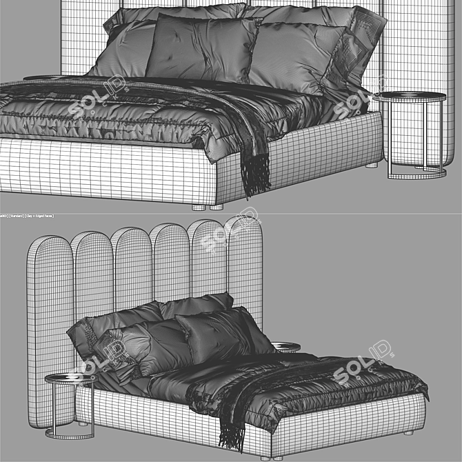  Sleek Napa Bed Design 3D model image 5