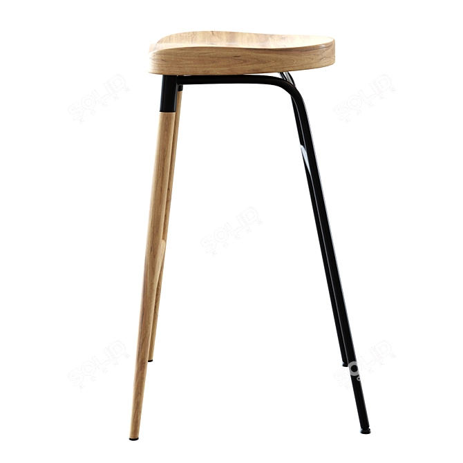 Sleek Modern Bar Stool 3D model image 5