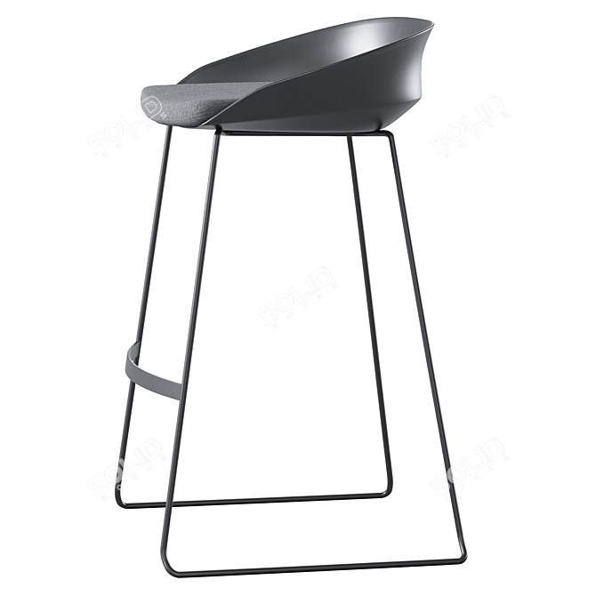 Modern Adjustable Barstool Wally 3D model image 2