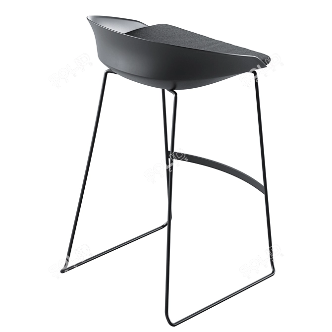 Modern Adjustable Barstool Wally 3D model image 3