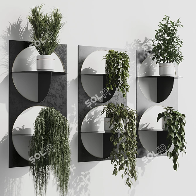 324-Plant Indoor Wall Shelf 3D model image 2