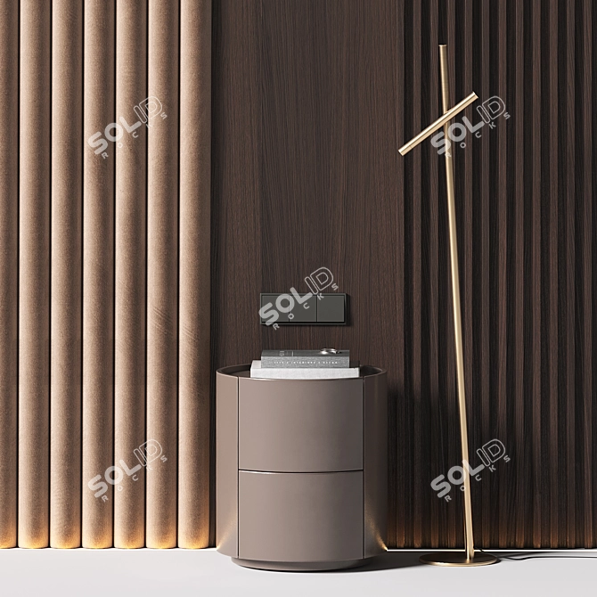 Decorative Bedroom Panel Set 3D model image 3