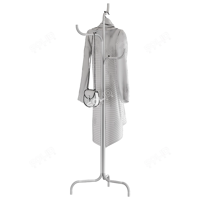 IKEA SAMMAN KOPPLA Floor Coat Rack 3D model image 2