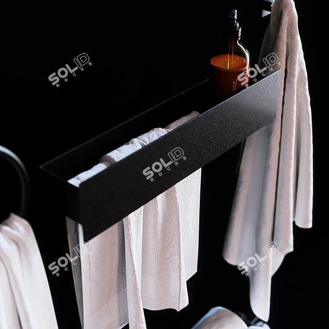 Title: Bathroom Towels Bundle 3D model image 2