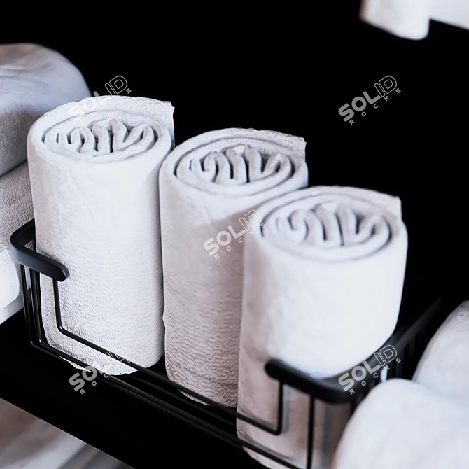 Title: Bathroom Towels Bundle 3D model image 3