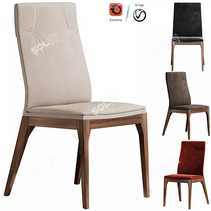 Modern Italian Tosca Chair 3Ds 3D model image 1