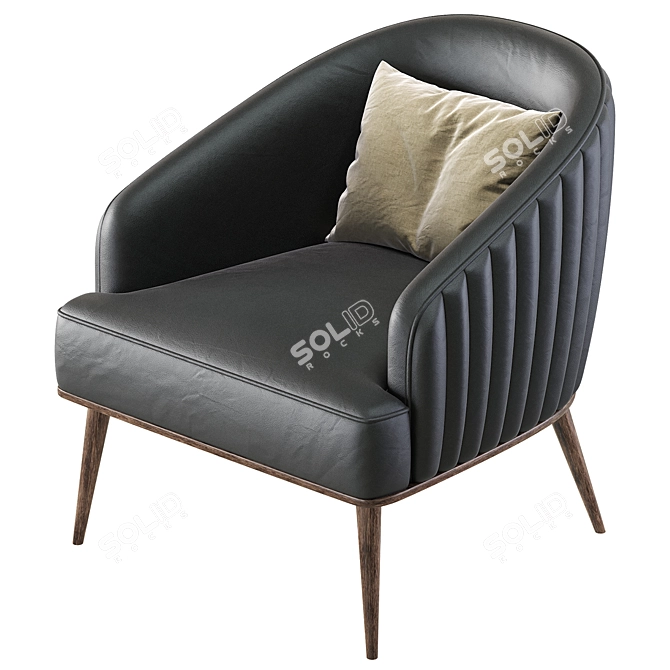 SHELBY Armchair by Cazarina: Modern Elegance 3D model image 4