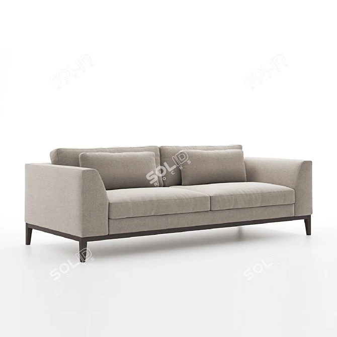 Luxury Italy Taper Sofa 3D model image 1