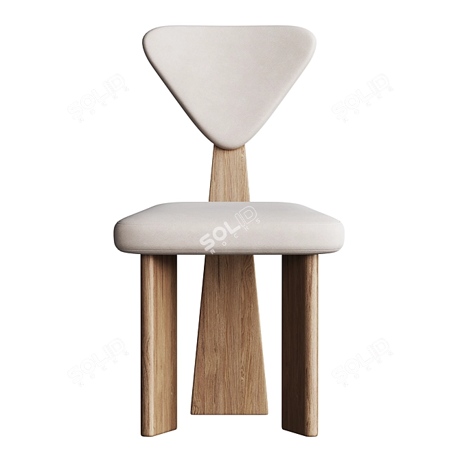 Luxury Brazilian Wood Giraffe Chair 3D model image 1