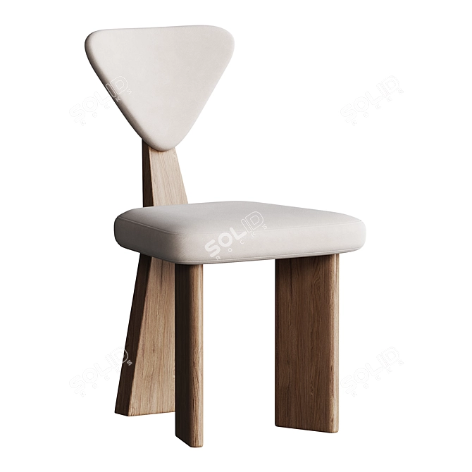 Luxury Brazilian Wood Giraffe Chair 3D model image 2