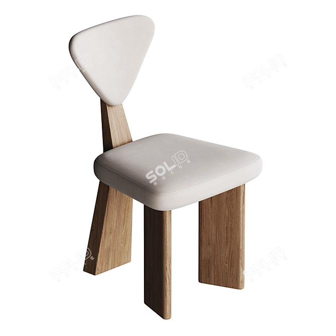 Luxury Brazilian Wood Giraffe Chair 3D model image 3