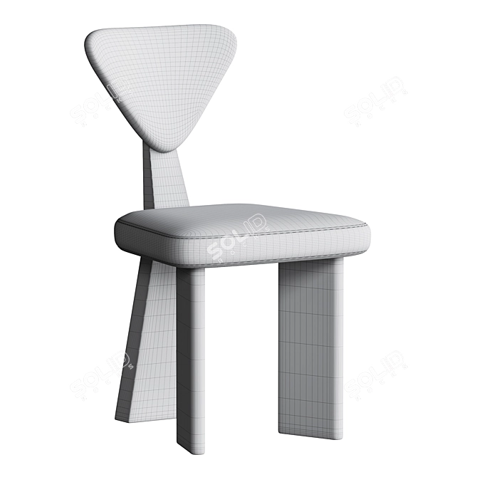 Luxury Brazilian Wood Giraffe Chair 3D model image 5