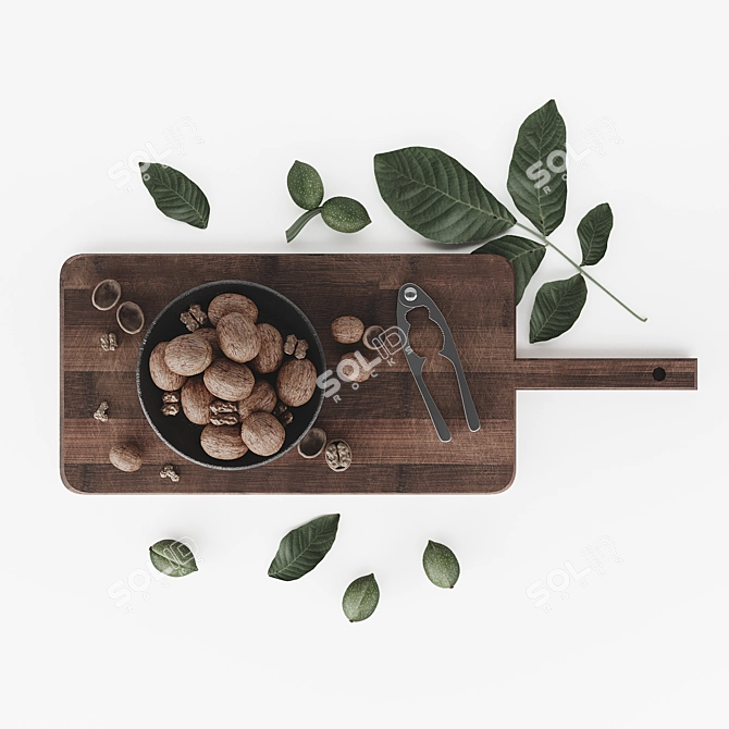 Walnut Medley Set 3D model image 2