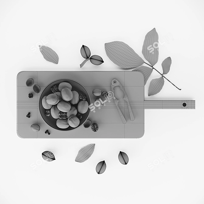 Walnut Medley Set 3D model image 3