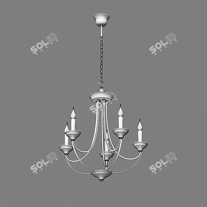 Eurosvet Lazzaro Loft Pendant Chandelier 3D model image 2