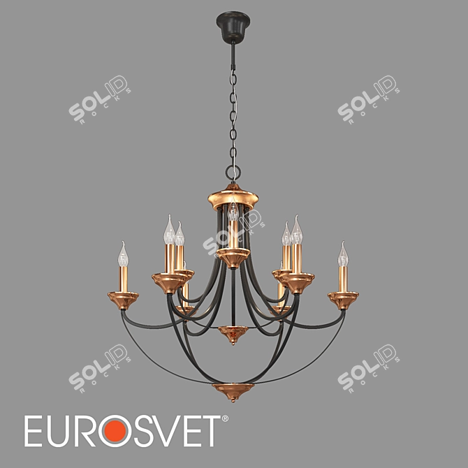 Eurosvet Lazzaro Loft Style Chandelier 8-Light 3D model image 1