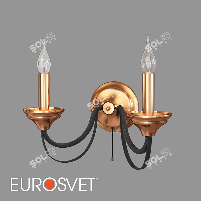 Eurosvet Lazzaro Wall Sconce Black/Bronze 3D model image 1