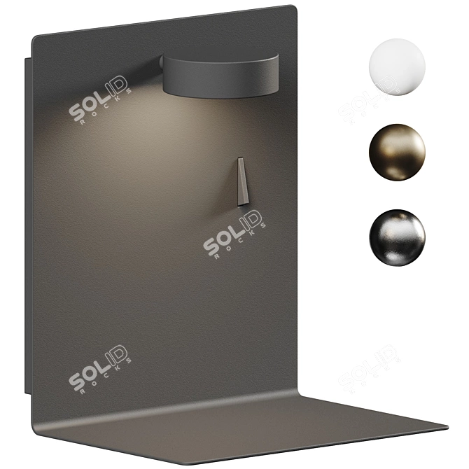 Modern Adjustable LED Wall Sconce 3D model image 1