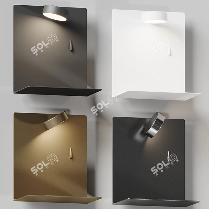 Modern Adjustable LED Wall Sconce 3D model image 3