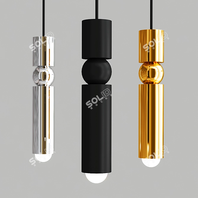 Modern Centimeter PLUMB Lamp 3D model image 2