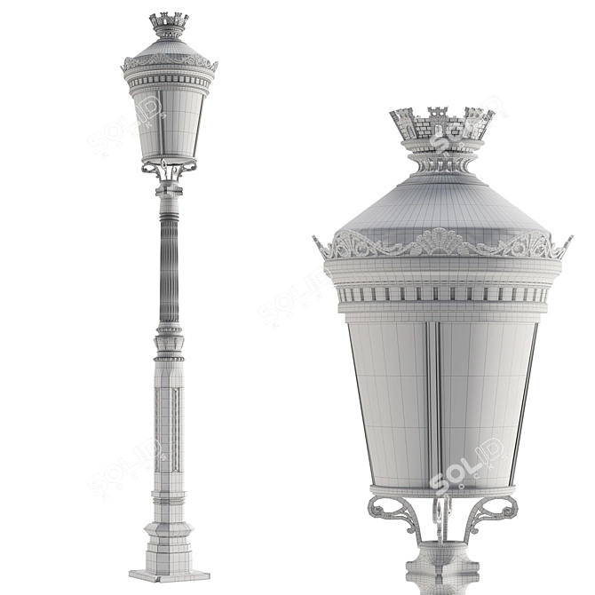Parisian Lamppost: Elegant Illumination 3D model image 2