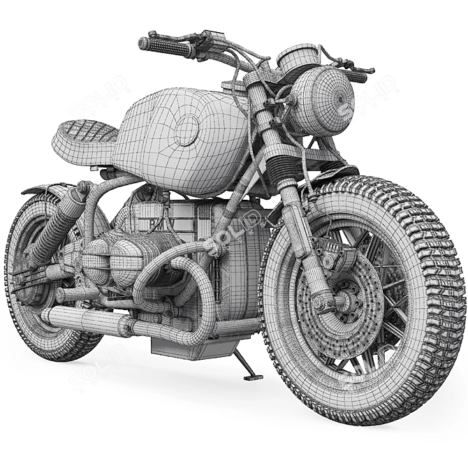 BMW R80 3D Motorcycle Model 3D model image 7