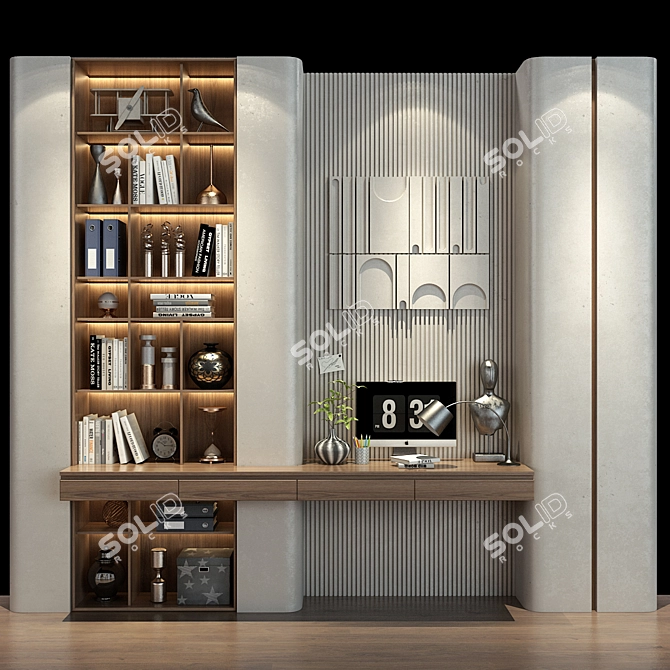 Customizable Wardrobe Composition Set 3D model image 1