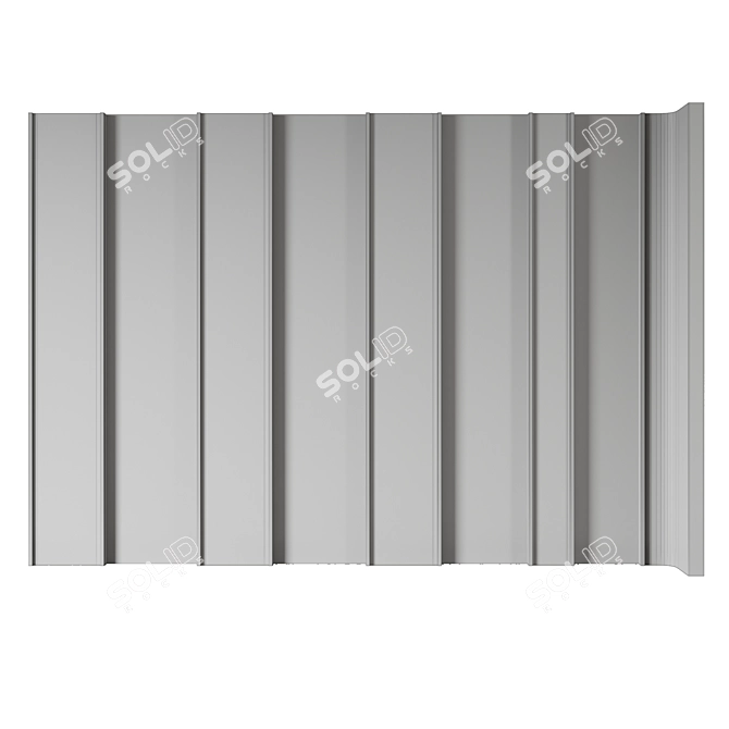 Stone Wall Panel Headboard, Displacement Render 3D model image 7