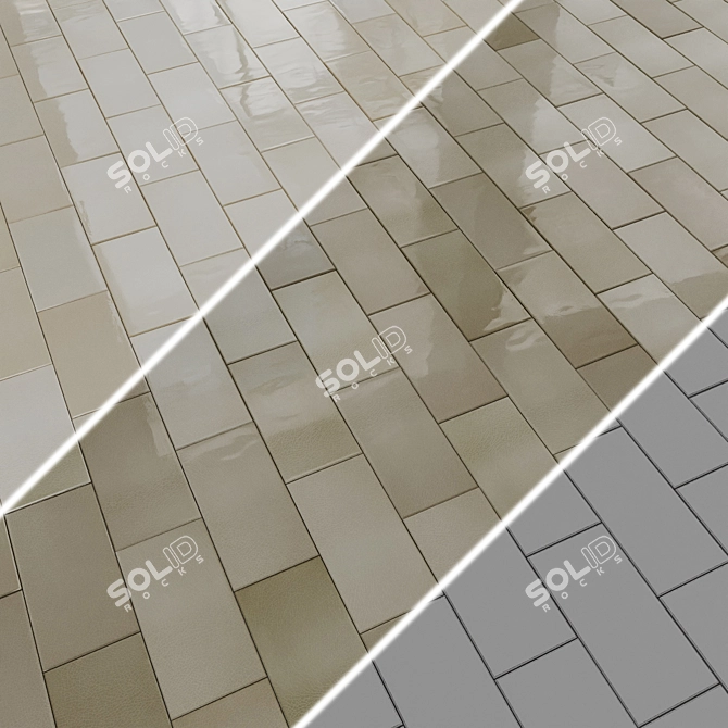 Equipe Crackle Ceramic Wall Tiles 3D model image 2