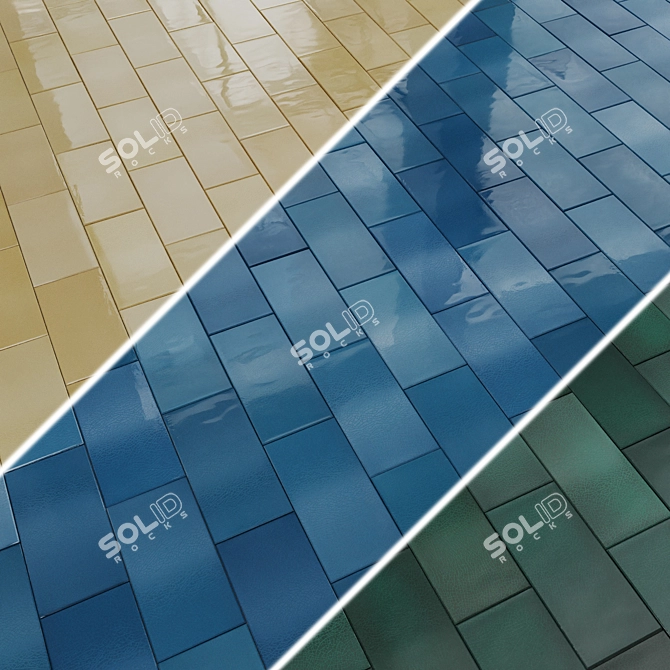 Equipe Crackle Ceramic Wall Tiles 3D model image 3