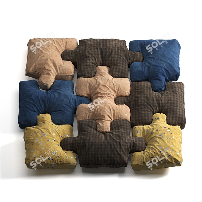 Children's Decorative Pillows Kit 3D model image 1