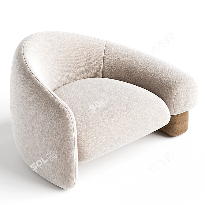 Raphael Navot Overlay Armchair Left 3D model image 2