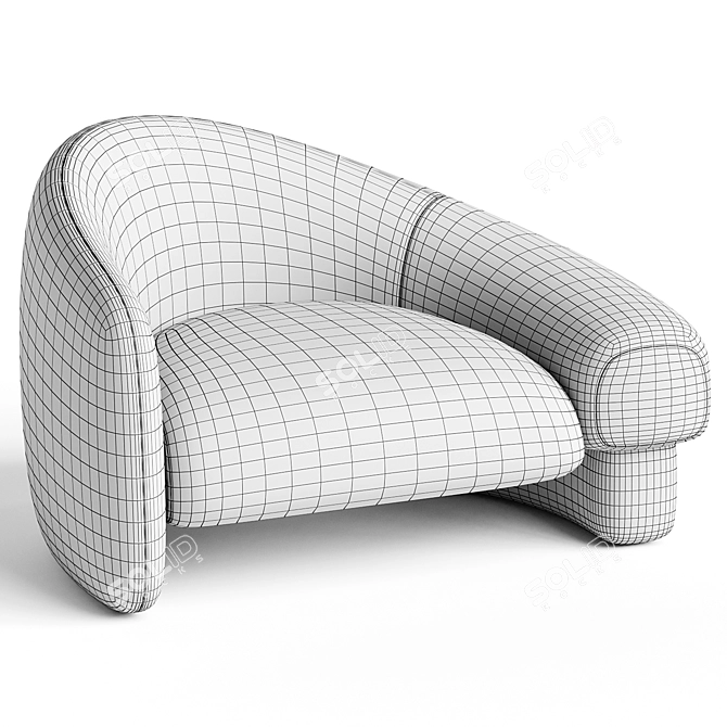 Raphael Navot Overlay Armchair Left 3D model image 3