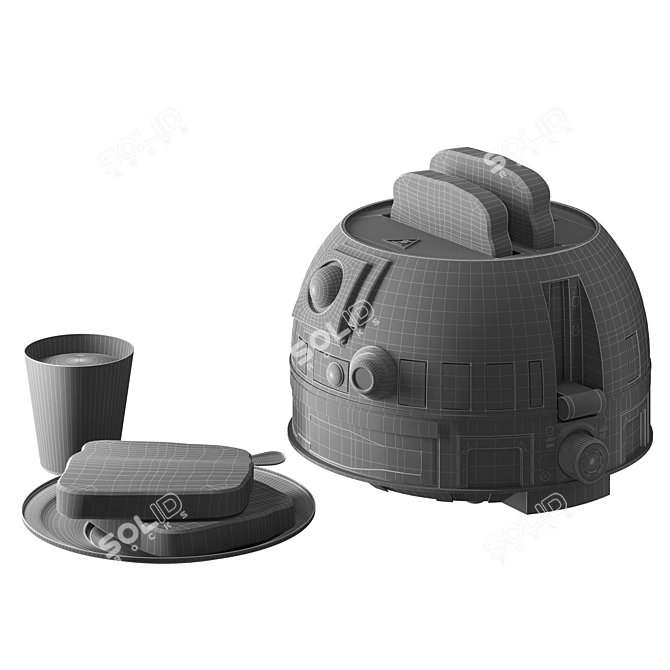 Star Wars R2D2 Toaster: Droid Delight 3D model image 5