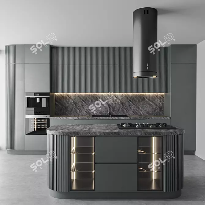  Modern Kitchen 61: 3D Model for 3ds Max 3D model image 1