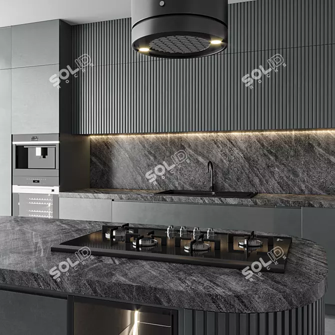  Modern Kitchen 61: 3D Model for 3ds Max 3D model image 2