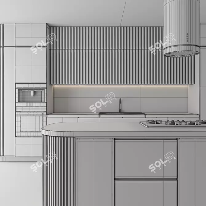  Modern Kitchen 61: 3D Model for 3ds Max 3D model image 4