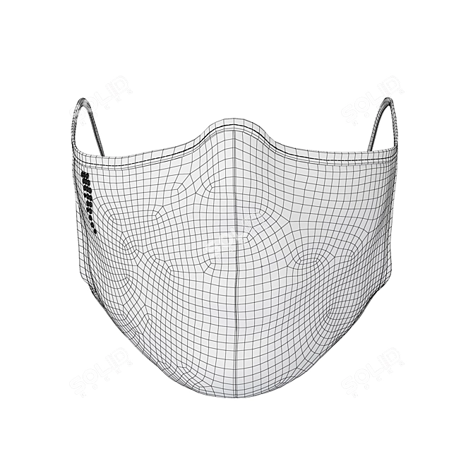 Protective Face Mask (Droplet) 3D model image 4