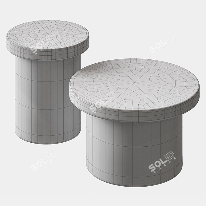 ALWA THREE Glass Coffee Table 3D model image 4