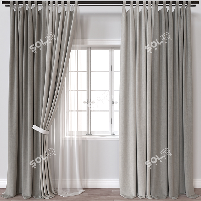 Versatile Curtain 3D Model 3D model image 1