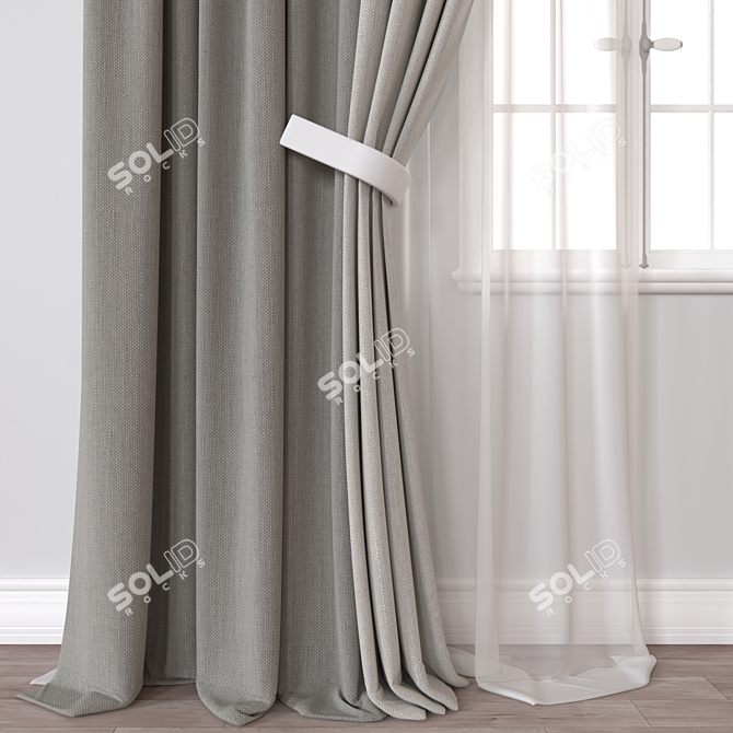 Versatile Curtain 3D Model 3D model image 3