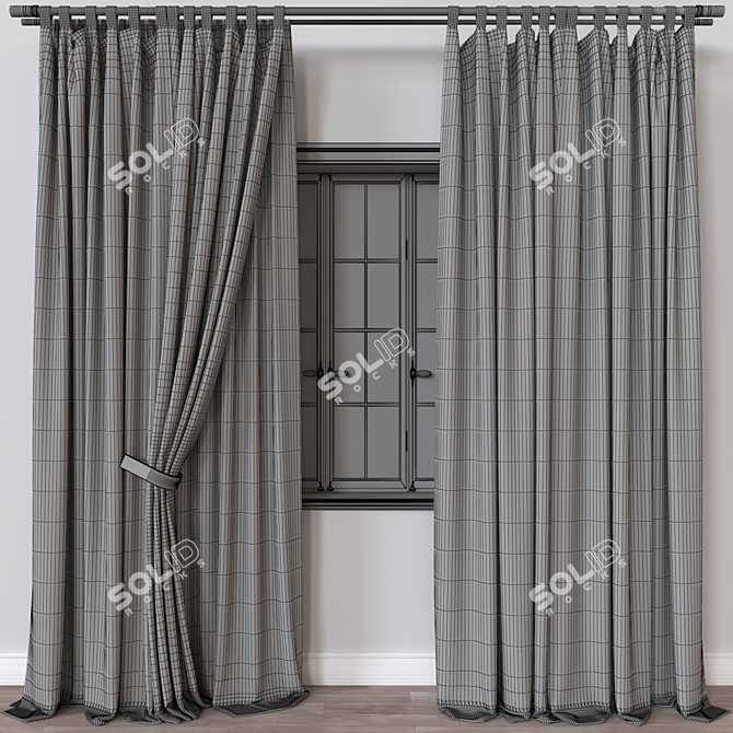 Versatile Curtain 3D Model 3D model image 4