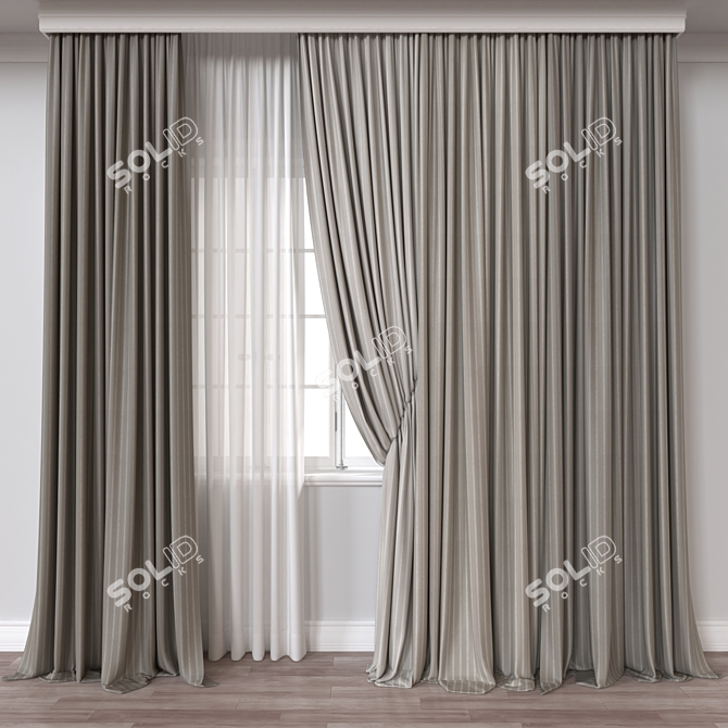 Vray-Corona Curtains 3D Model 3D model image 1