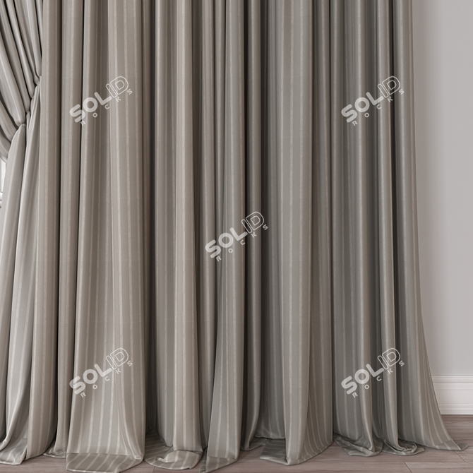 Vray-Corona Curtains 3D Model 3D model image 2