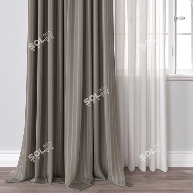 Vray-Corona Curtains 3D Model 3D model image 3