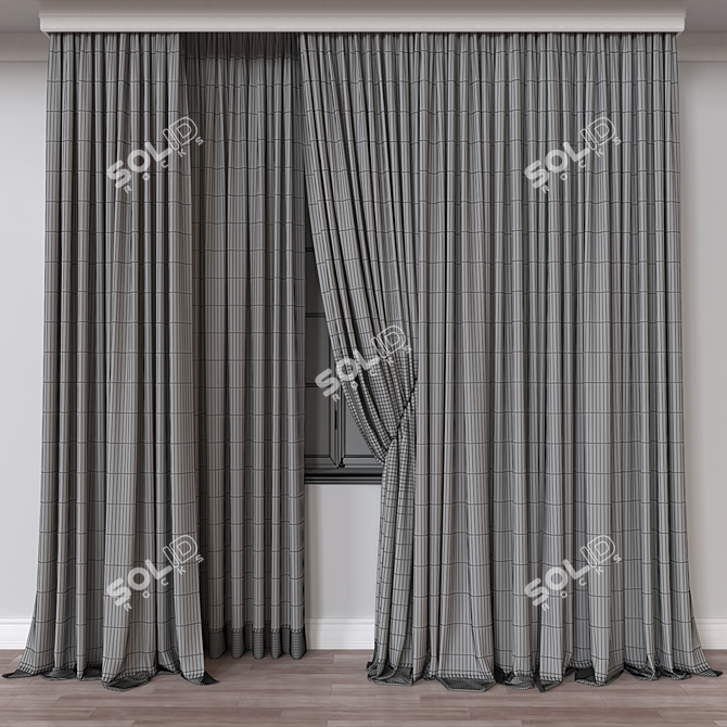 Vray-Corona Curtains 3D Model 3D model image 4