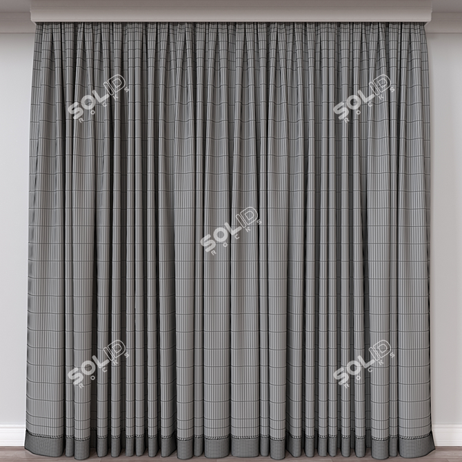 Versatile 3D Curtain Model Mesh 3D model image 4