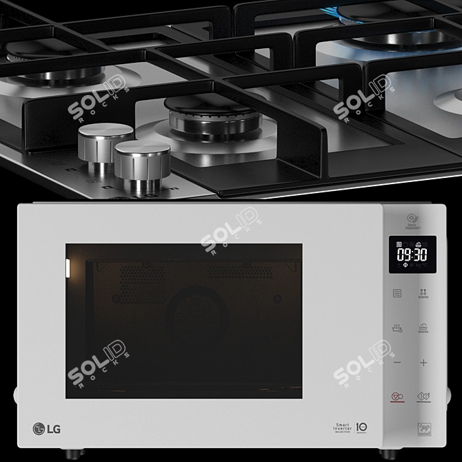 LG Built-In Kitchen Appliances Set 3D model image 4