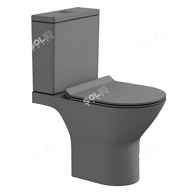 Orans Compact Toilet Set 3D model image 3