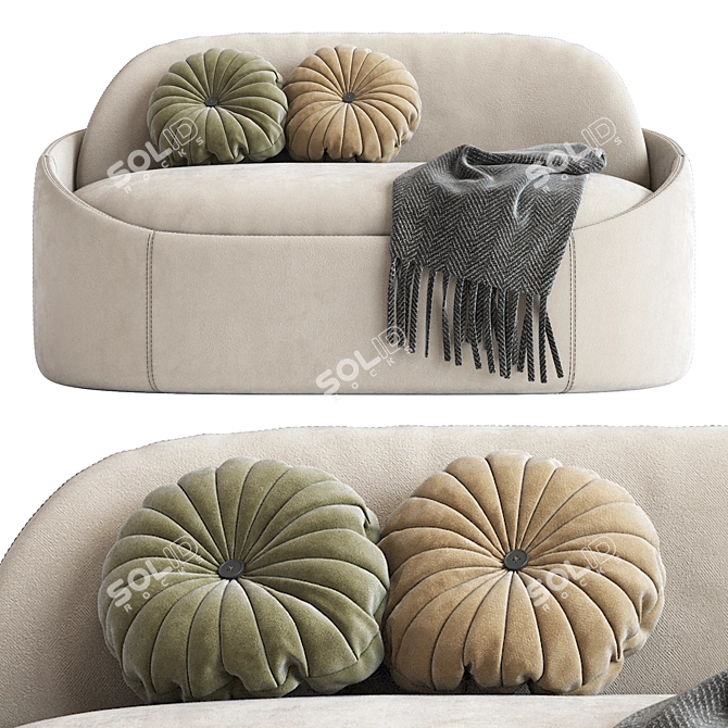 Luxurious Ludovica Mascheroni Eloro Sofa 3D model image 5